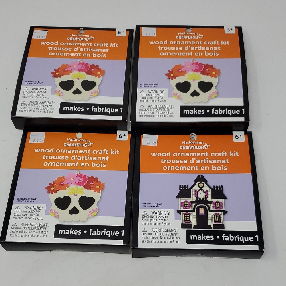 Halloween Craftology Wood Ornament Craft Kit BUNDLE